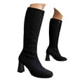 thumbnail image 1 of Mostsola Knee High Boots Women Heel Zip up Suede Fall Boots for Women 2025 Mid Calf Boots, 1 of 7