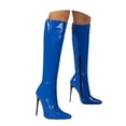 thumbnail image 1 of Mostsola Knee High Boots Women Stiletto Pointed Toe Tall Boots Sexy Leather Zip up High Heels, 1 of 9