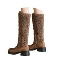 thumbnail image 1 of Mostsola Knee High Boots Women Warm Plush Fashion Mid Calf Boots Vintage Round Toe Dress Boot, 1 of 9