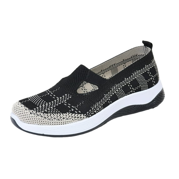 Mostsola Knit Loafers for Women Lightweight Casual Flats Shoes Slip on Workout Walking Shoes