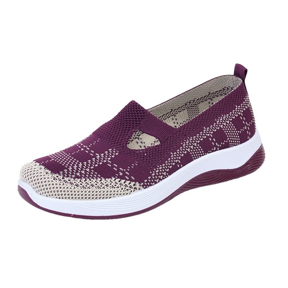 Mostsola Knit Loafers for Women Lightweight Casual Flats Shoes Slip on Workout Walking Shoes