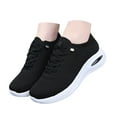 thumbnail image 1 of Mostsola Knitted Sneakers for Women Lace up Platform Running Shoes Comfortable Casual Flats, 1 of 7