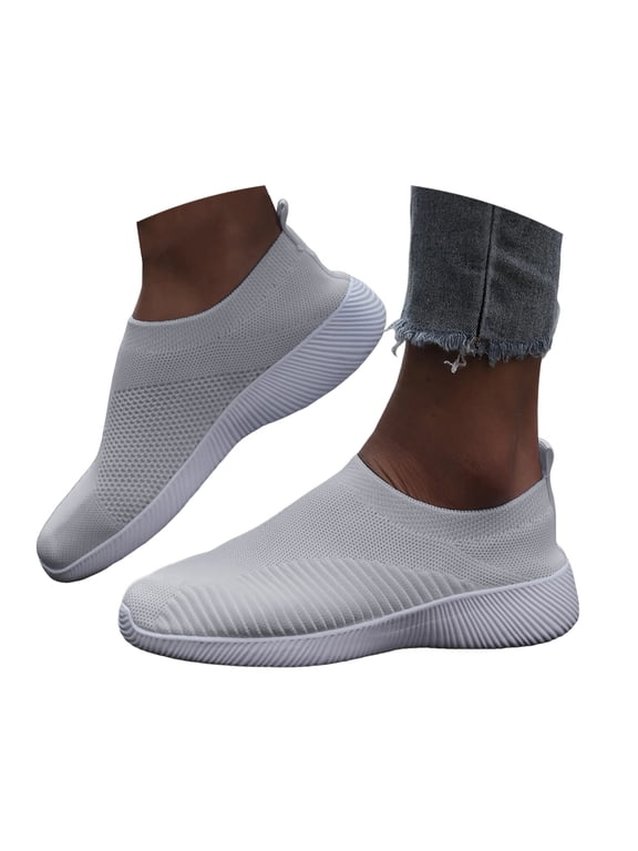 Lightweight Walking Shoes Women Comfortable Breathable Elastic Sock Shoes Sneakers