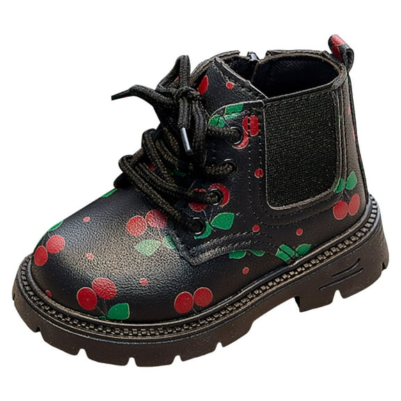 Mostsola Little Kids Ankle Boots Boys Girls Outdoor Combat Toddler Boots Cute Print Booties