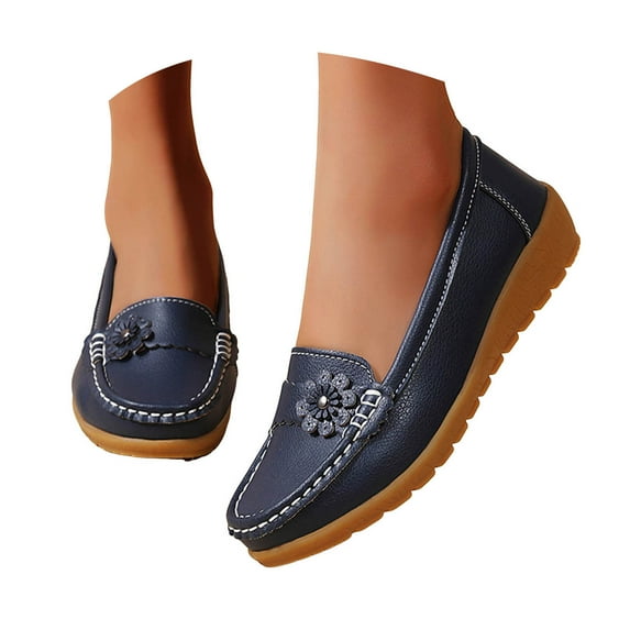 Mostsola Loafers for Women Comfort Slip on Walking Shoes Low Wedge Casual Dress Shoes Flats