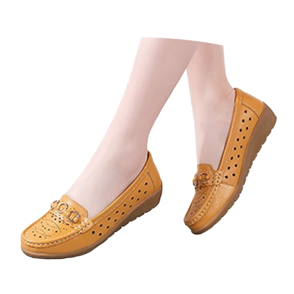 Mostsola Loafers for Women Comfortable Low Wedge Walking Shoes Non-Slip Business Casual Shoes