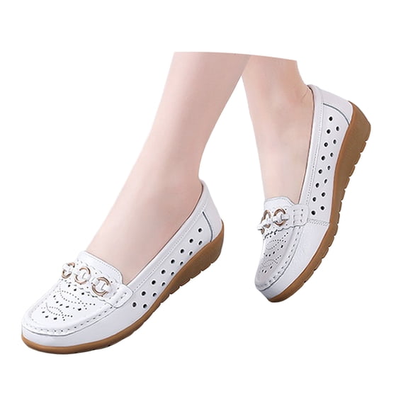 Mostsola Loafers for Women Comfortable Low Wedge Walking Shoes Non-Slip Business Casual Shoes