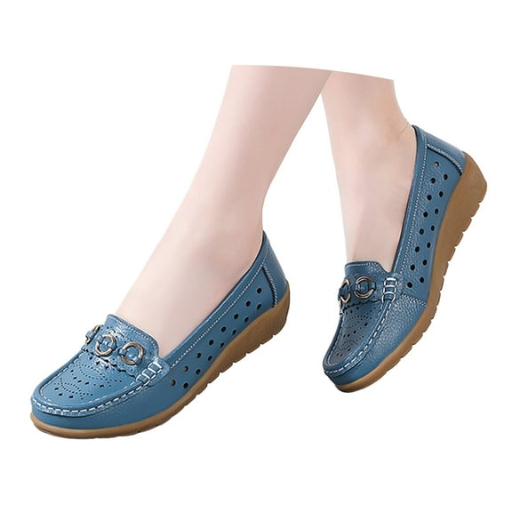 Mostsola Loafers for Women Comfortable Low Wedge Walking Shoes Non-Slip Business Casual Shoes
