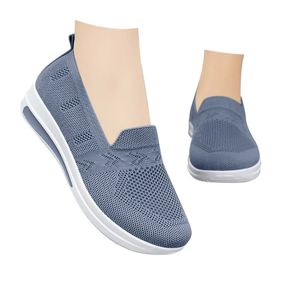 Mostsola Loafers for Women Lightweight Knitted Mesh Casual Flat Shoes Comfortable Boat Shoes