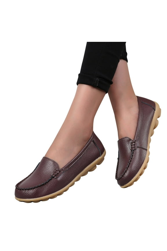 Loafers for Women Moccasins Slip on Flats Shoes Comfortable Driving Shoes Penny Loafers