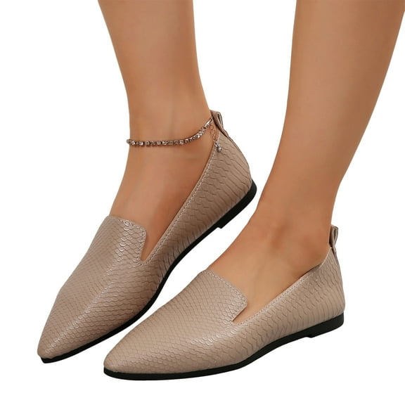 Mostsola Loafers for Women Pointed Toe Fashion Slip on Comfortable Walking Driving Dress Shoes