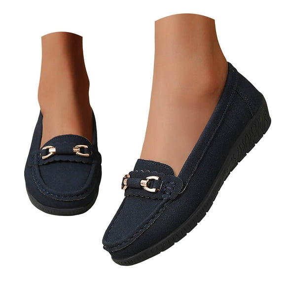 Mostsola Loafers for Women Suede Casual Walking Shoes Non-Slip Comfortable Flats Driving Shoes