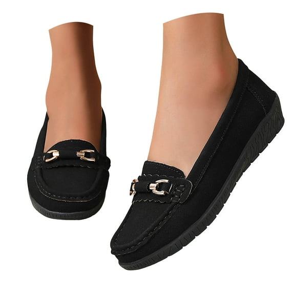 Mostsola Loafers for Women Suede Casual Walking Shoes Non-Slip Comfortable Flats Driving Shoes