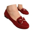 thumbnail image 1 of Mostsola Loafers for Women Suede Trendy Metal Bowknot Slip on Dress Shoes Casual Walking Flats, 1 of 9