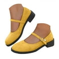 thumbnail image 1 of Mostsola Mary Jane Shoes Women Suede Dressy Comfortable Round Toe Slip on Ballet Flats Shoes, 1 of 6