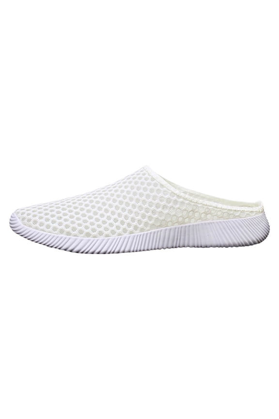 Men's Slip on Mesh Mules Women's Backless Sandals Breathable Lightweight Beach Casual Shoes