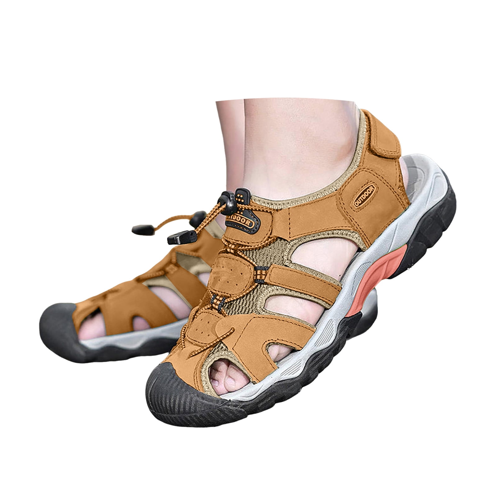 Mostsola Mens Hiking Sandals Closed Toe Arch Suppurt Athletic 