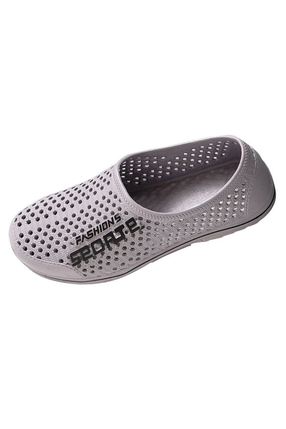 Mens Slip on Sandals Hollow Out Walking Shoes Lightweight Loafers Arch Support Beach Shoes