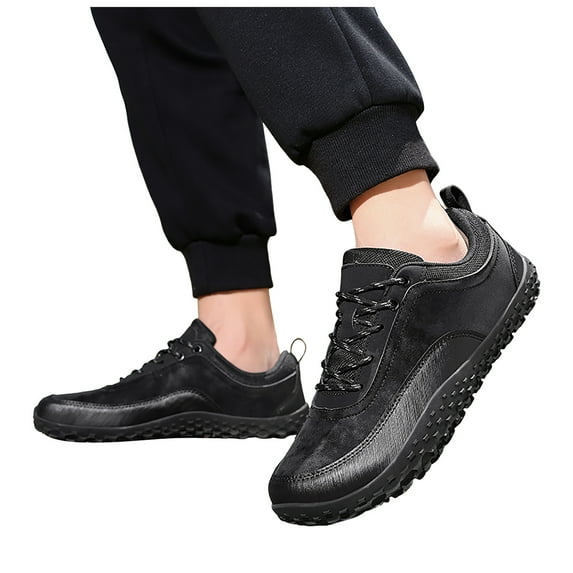 Mostsola Mens Sneakers Fashion Anti-Slip Lace up Barefoot Walking Shoes Comfort Low Top Flats Shoes