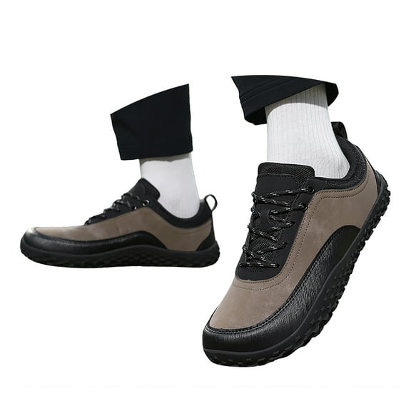 Mostsola Mens Sneakers Fashion Anti-Slip Lace up Barefoot Walking Shoes Comfort Low Top Flats Shoes