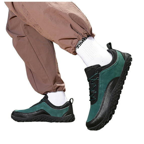 Mostsola Mens Sneakers Fashion Anti-Slip Lace up Barefoot Walking Shoes Comfort Low Top Flats Shoes