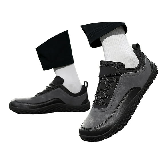 Mostsola Mens Sneakers Fashion Anti-Slip Lace up Barefoot Walking Shoes Comfort Low Top Flats Shoes