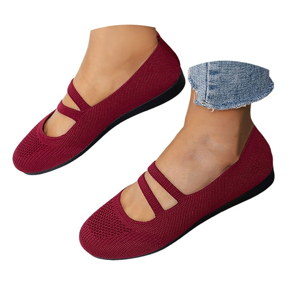 Mostsola Mesh Ballet Flats Shoes for Women Slip on Comfortable Casual Mary Jane Walking Shoes