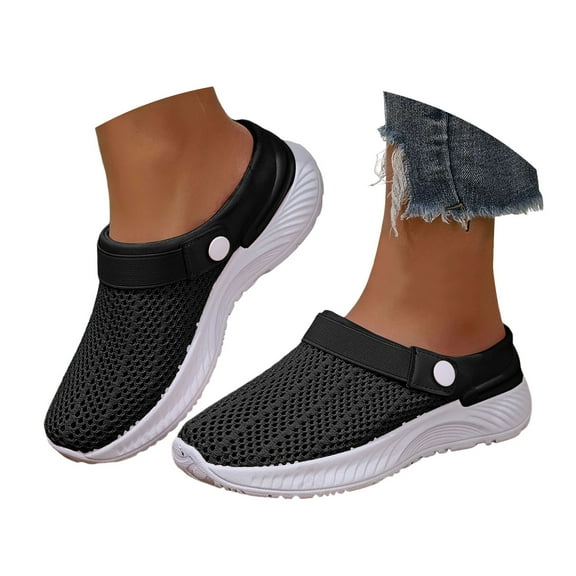 Mostsola Mesh Clogs for Women Adjustable Slingback Sandals Comfortable Slip on Slippers Slides