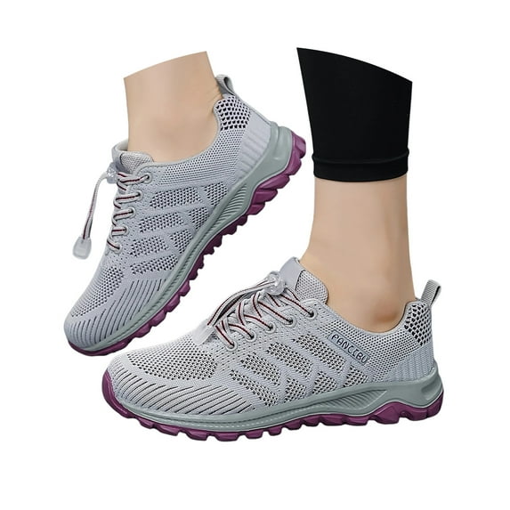 Mostsola Mesh Running Shoes for Women Lace up Sneakers Comfort Breathable Non-Slip Walking Shoes