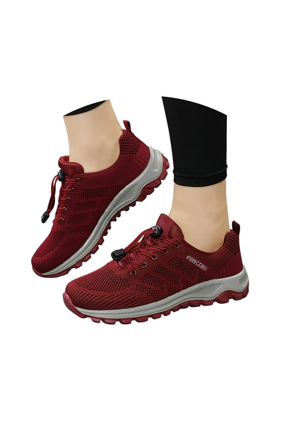 Mesh Running Shoes for Women Lace up Sneakers Comfort Breathable Non-Slip Walking Shoes