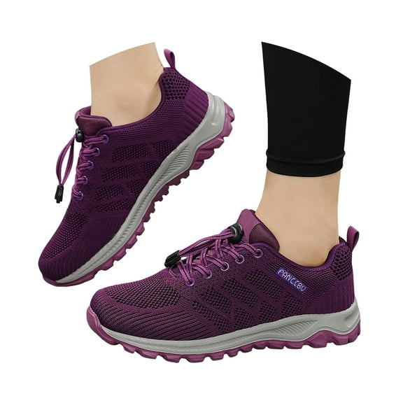 Mostsola Mesh Running Shoes for Women Lace up Sneakers Comfort Breathable Non-Slip Walking Shoes