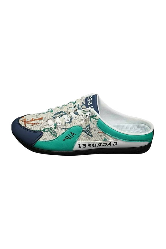 Mules for Men Memory Foam Fashion Sneakers Casual Slip on Shoes Closed Toe Flat Shoes