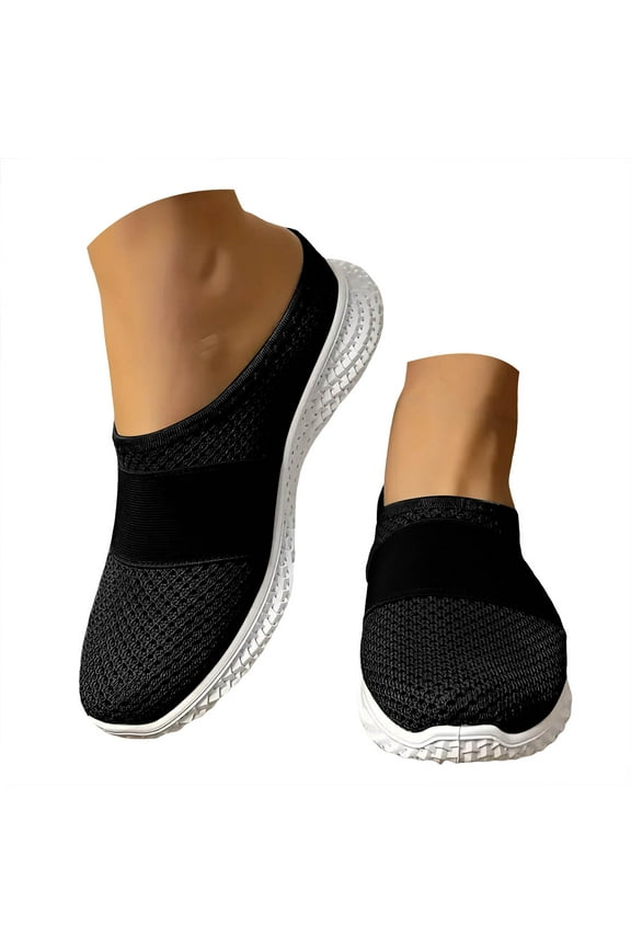 Mules for Women Lightweight Backless Mesh Sneakers Slip on Slides Summer Slippers
