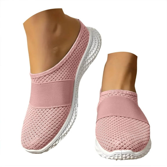 Mostsola Mules for Women Lightweight Backless Mesh Sneakers Slip on Slides Summer Slippers
