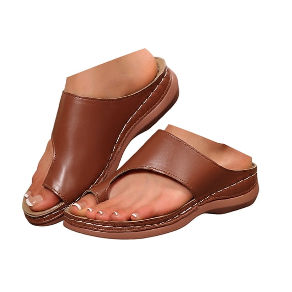 Mostsola Orthopedic Sandals for Women 2025 Flip Flops Comfortable Soft Sole Slip on Walking Shoes
