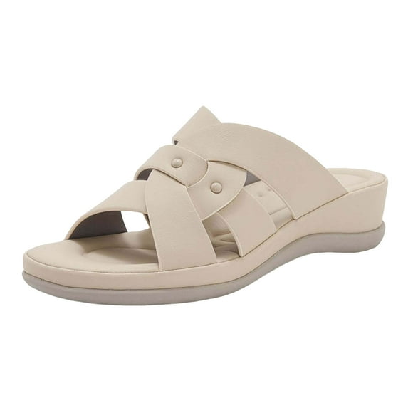 Mostsola Orthopedic Sandals for Women Arch Support Slip on Shoes Trendy Anti-Slip Slippers