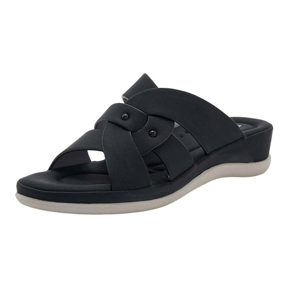 Mostsola Orthopedic Sandals for Women Arch Support Slip on Shoes Trendy Anti-Slip Slippers