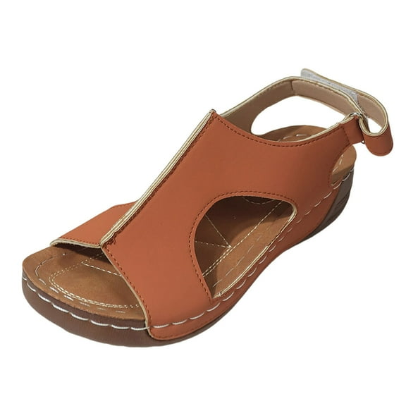 Mostsola Orthotic Wedge Sandals for Women with Arch Support Opoen Toe Cutout Slingback Sandals