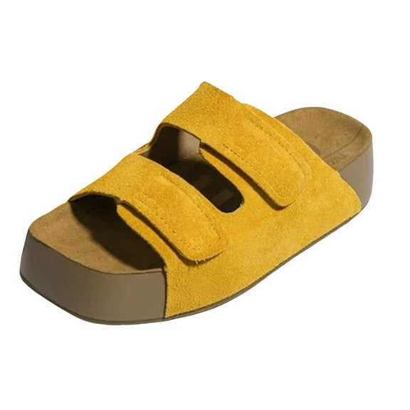 Mostsola Platform Clogs for Women Cork Footbed Slip on Shoes Open Toe Mules Slides Sandals