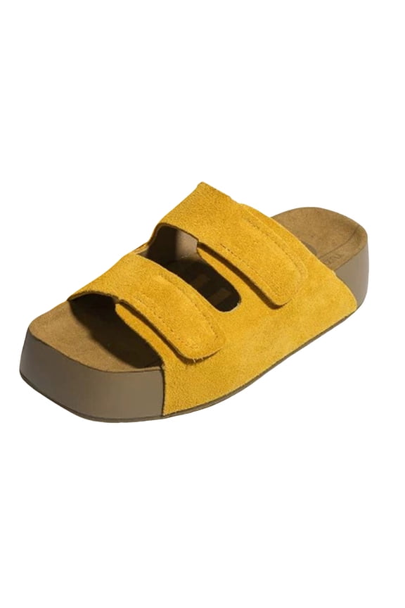 Platform Clogs for Women Cork Footbed Slip on Shoes Open Toe Mules Slides Sandals