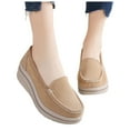 thumbnail image 1 of Mostsola Platform Loafers for Women Comfortable Business Shoes Slip on Wedges Walking Shoes, 1 of 9