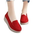 thumbnail image 1 of Mostsola Platform Loafers for Women Comfortable Business Shoes Slip on Wedges Walking Shoes, 1 of 5