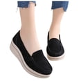 thumbnail image 1 of Mostsola Platform Loafers for Women Comfortable Business Shoes Slip on Wedges Walking Shoes, 1 of 5