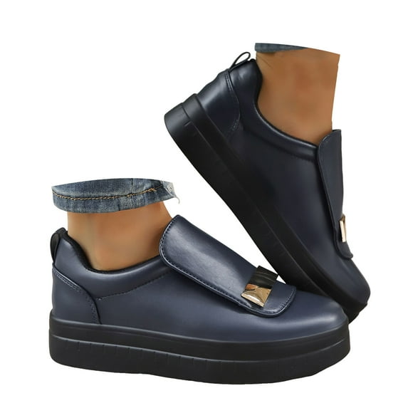 Mostsola Platform Loafers for Women Fashion Slip on Round Toe Flatform Walking Shoes