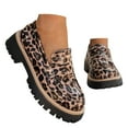 thumbnail image 1 of Mostsola Platform Loafers for Women Retro Leopard Print Dressy Business Casual Shoes Walking Shoes, 1 of 7