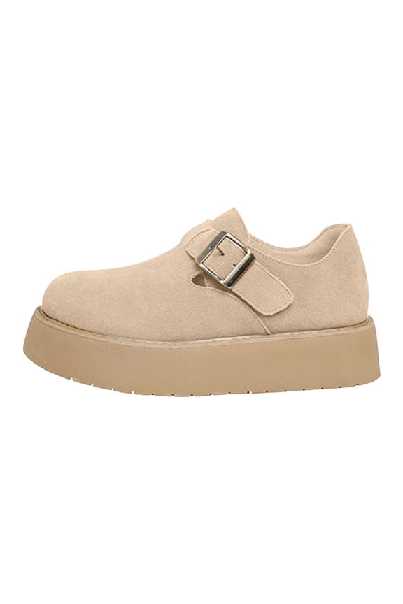 Platform Mules for Women Suede Slip on Clogs Arch Support Non-Slip Slippers Shoes