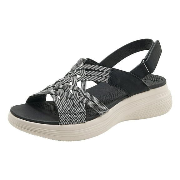 Mostsola Platform Sandals for Women Open Toe Trendy Crisscross Strap Slingback Beach Shoes
