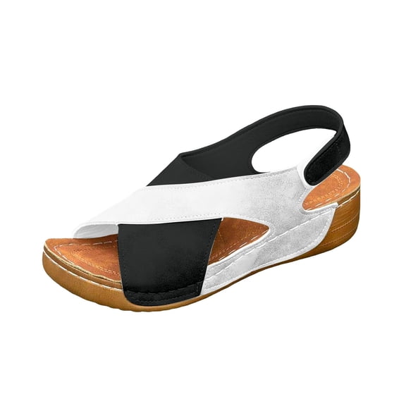Mostsola Platform Wedge Sandals for Women Open Toe Crisscross Strap Casual Summer Slingback Sandals