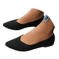 thumbnail image 1 of Mostsola Pointed Toe Flats for Women Comfort Dressy Woven Ballet Flats Work Business Casual Shoes, 1 of 8