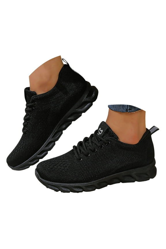 Running Shoes for Women Lightweight Lace up Tennis Shoes Casual Mesh Athletic Shoes